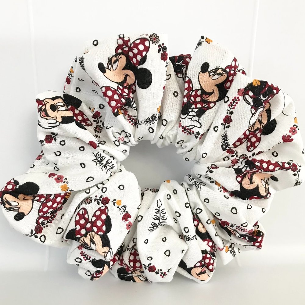 Brand New Handmade Large Minnie Mouse Hair Scrunchie for all hair type.
